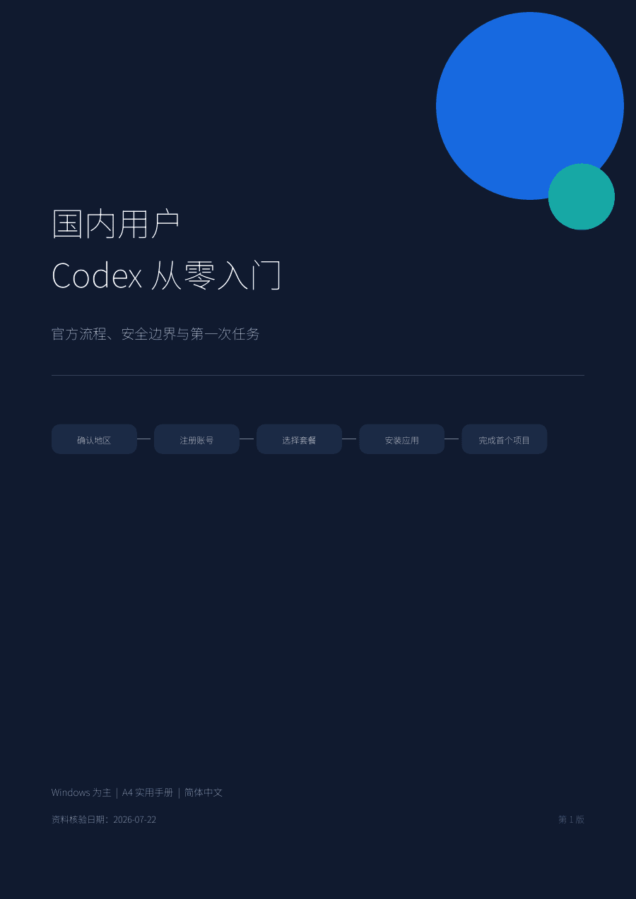 《国内用户 Codex 从零入门》封面